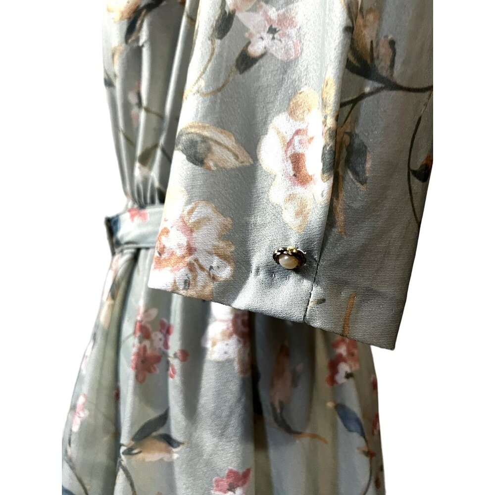 Vintage Cottage Core Floral Seventies Midi Dress Sz 12 Petite by California Look - Picture 12 of 13